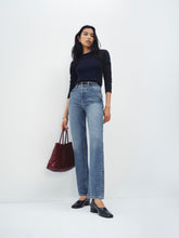 cynthia high rise straight cropped jeans