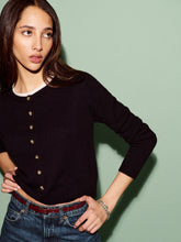 clara cashmere crew cardigan
