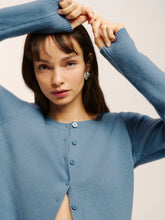 clara cashmere crew cardigan