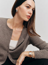 clara cashmere crew cardigan