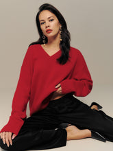 jadey cashmere oversized v-neck sweater