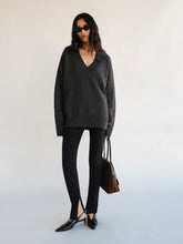 jadey cashmere oversized v-neck sweater