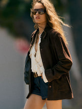 veda lincoln suede shirt jacket