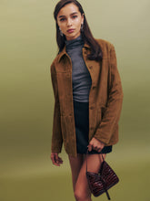 veda lincoln suede shirt jacket