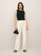 petites gale satin mid rise bias pant