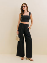 fernando linen wide leg pant