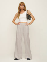 petites fernando linen wide leg pant