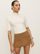 veda carla low waist leather skirt