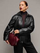 veda bennett oversized leather bomber