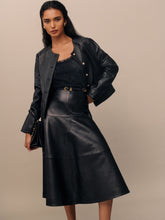 veda carmen leather skirt