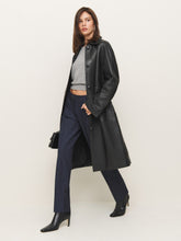 veda beck leather trench
