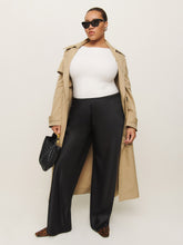 gale satin mid rise bias pant es