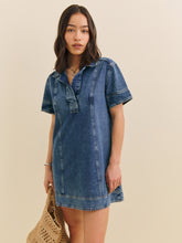 clark denim mini dress