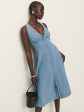 sebastien denim midi dress