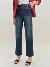 alyssa stretch high rise wide leg cropped jeans