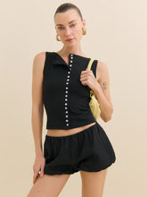 luna linen bloomer short