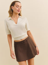 louise cashmere polo sweater