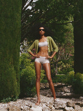 croissant cropped cardigan