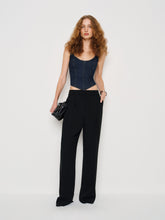 rebecca super stretch denim top