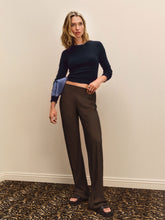 gale sheer mid rise bias pant