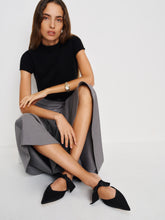 milk glass heeled mule