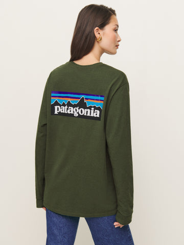 patagonia m's l/s p-6 logo responsibili-tee