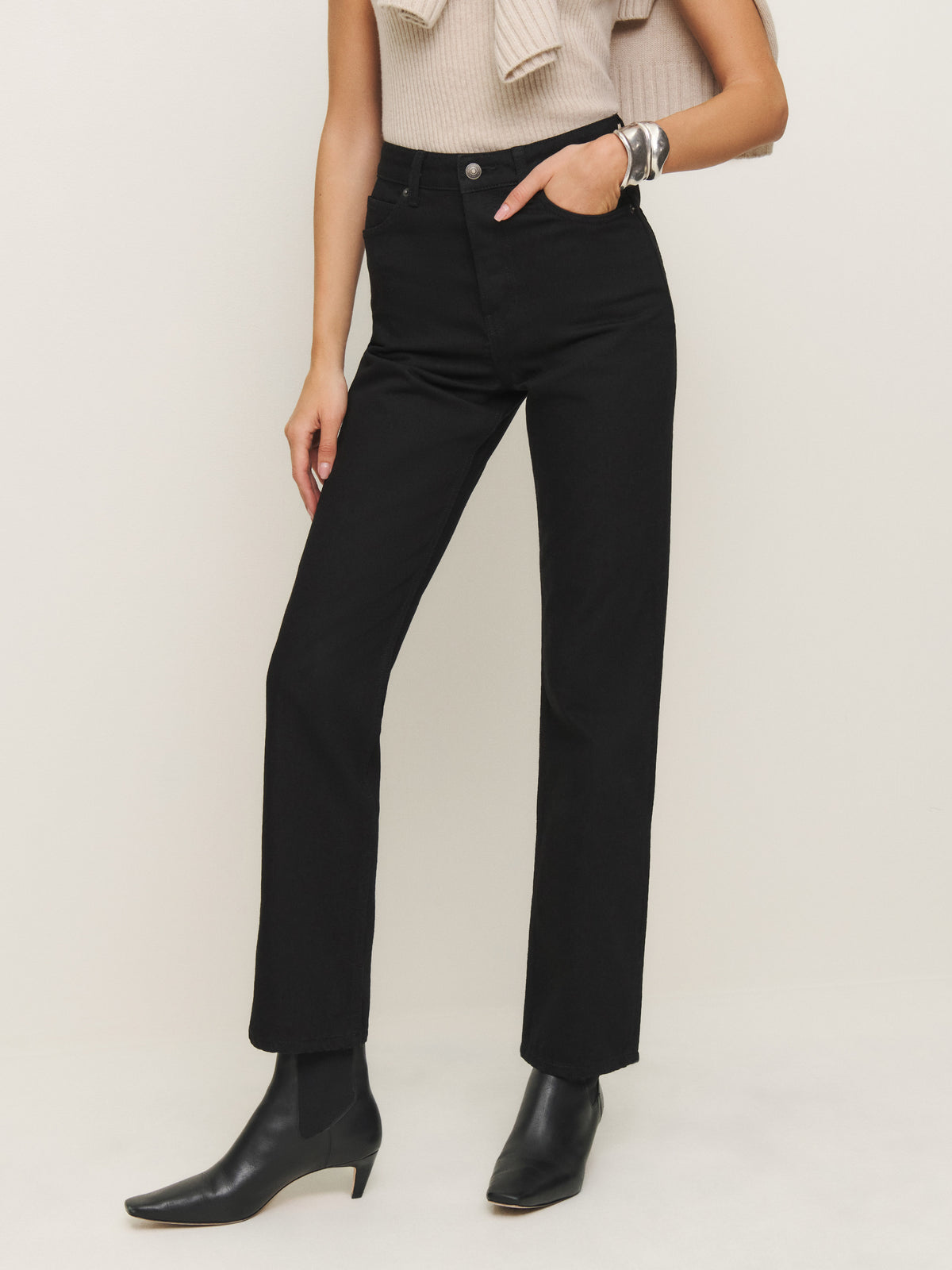 cynthia high rise straight jeans