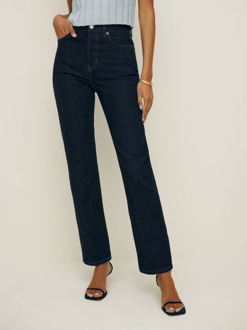 cynthia high rise straight jeans