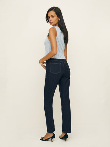 cynthia high rise straight jeans