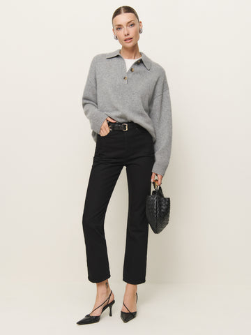 cynthia high rise straight cropped jeans