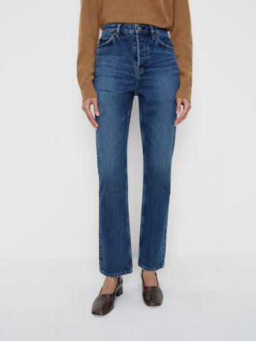 cynthia high rise straight cropped jeans