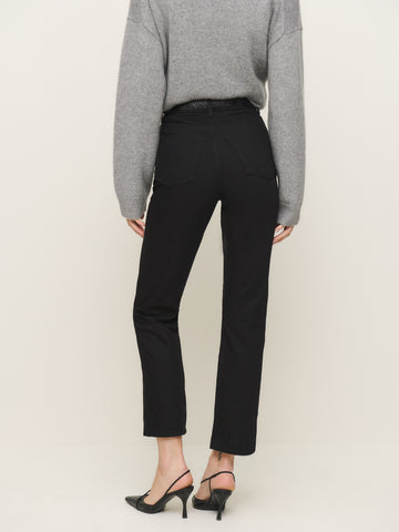 cynthia high rise straight cropped jeans
