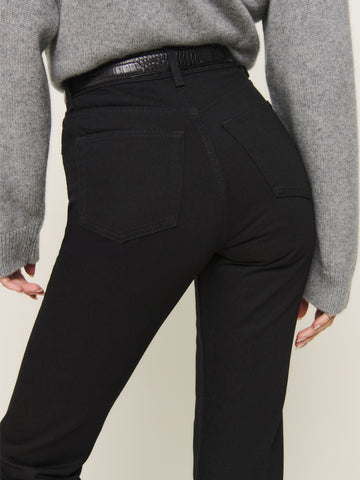 cynthia high rise straight cropped jeans