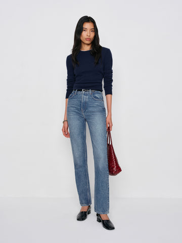 cynthia high rise straight cropped jeans