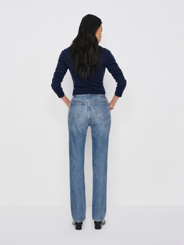 cynthia high rise straight cropped jeans