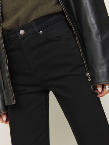 cynthia high rise straight long jeans