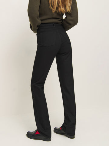 cynthia high rise straight long jeans