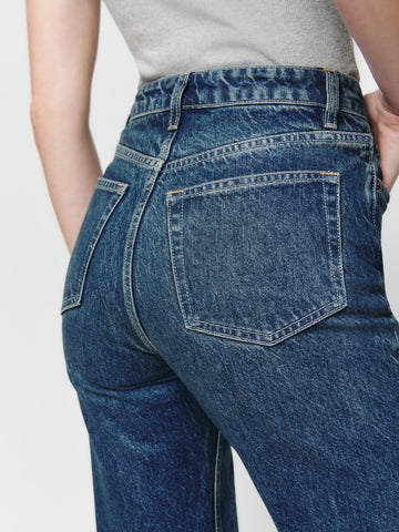 cynthia high rise straight long jeans