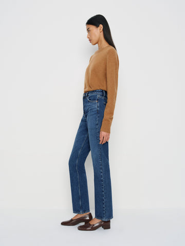 cynthia high rise straight long jeans