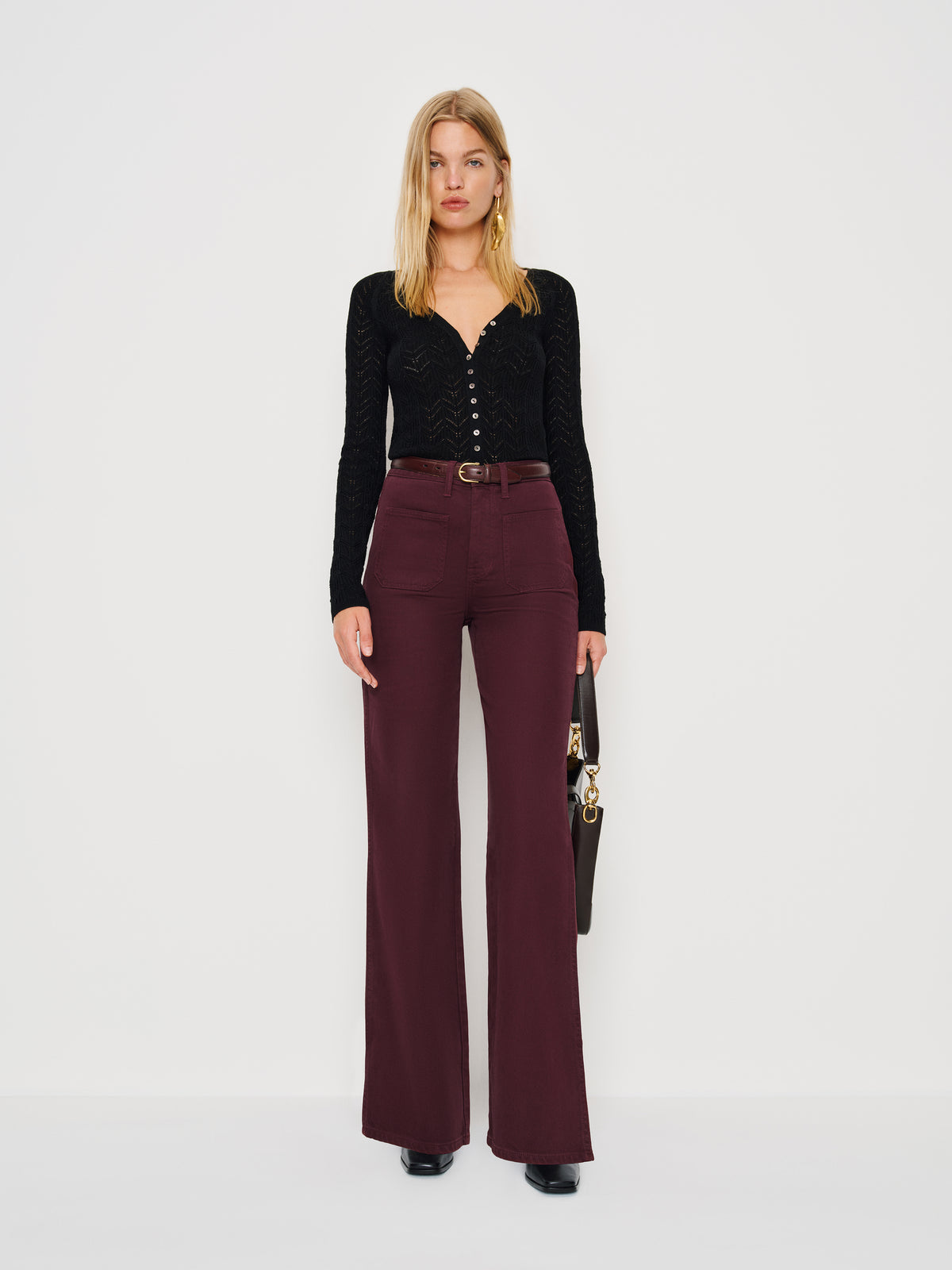 alyssa stretch high rise wide leg jeans