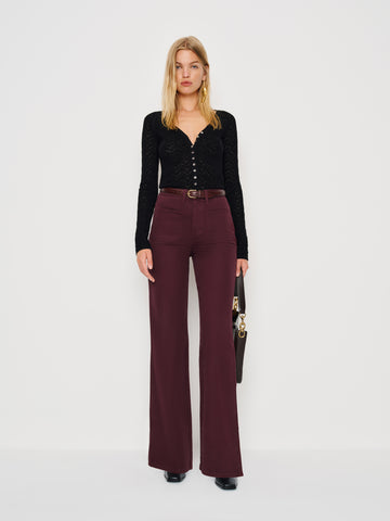 alyssa stretch high rise wide leg jeans