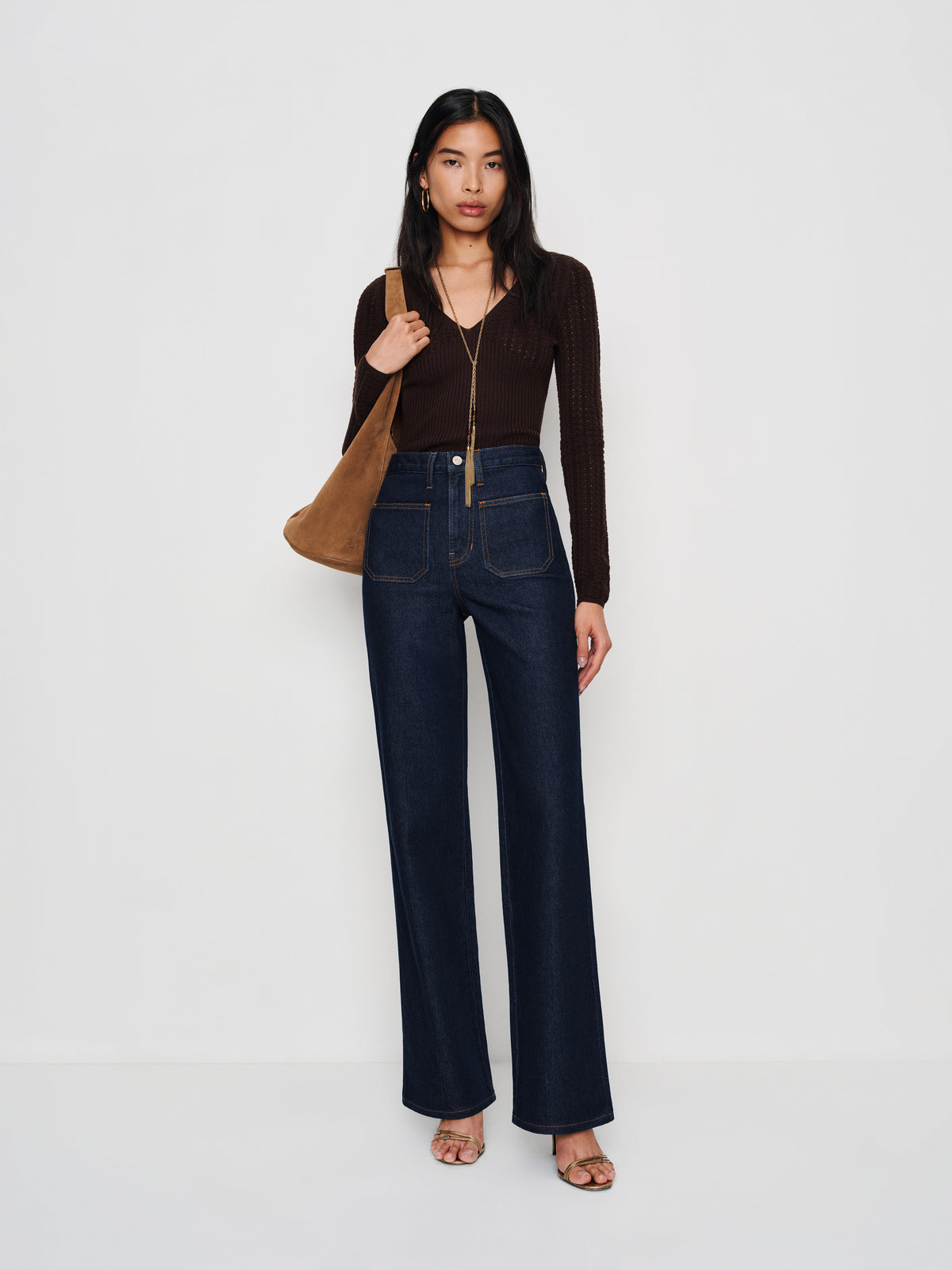 alyssa stretch high rise wide leg jeans