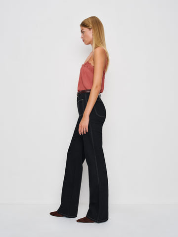 alyssa stretch high rise wide leg jeans
