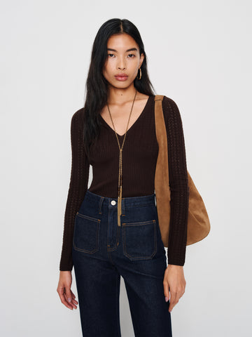 alyssa stretch high rise wide leg jeans