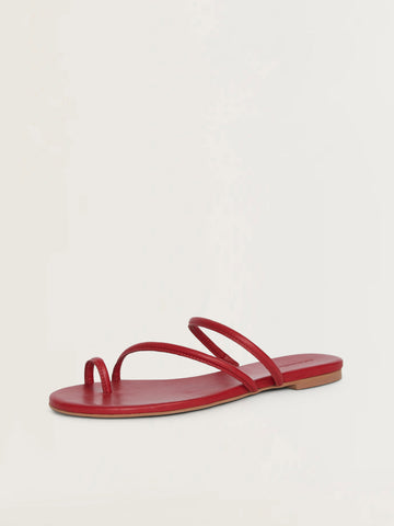 ludo toe ring strappy flat sandal