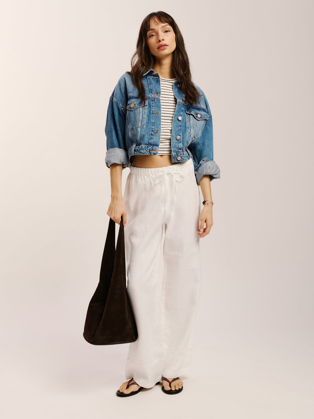 petites olina linen pant