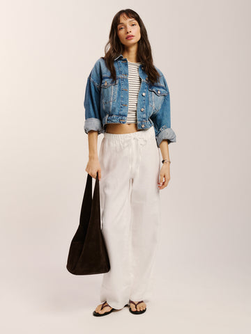 petites olina linen pant