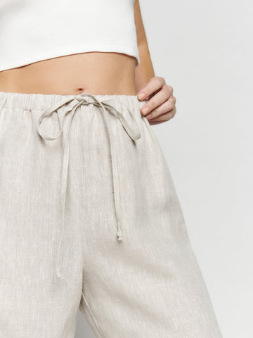 petites olina linen pant
