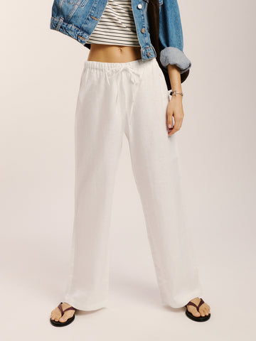 petites olina linen pant