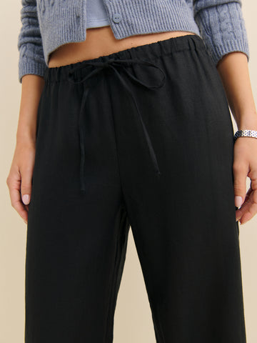 petites olina linen pant